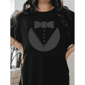 Casual Women's Cotton T-Shirt with Bow Detail - Trendy and Comfortable for Every Season (Style: 70)