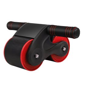 Automatic Rebound Abdominal Wheel Anti-slip AB Roller Wheel with Kneel Pad Phone Holder Home Gym Abdominal Exerciser for Men Women (Option: Red)