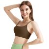 1Pc/3Pcs Women Cross Back Sport Bras Padded Strappy Crop Open Back Low Impact Bras Sexy Fitness Tank Tops