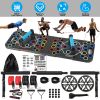 Multifunctional Push Up Board Home Strength Training Equipment With 15 Fitness Accessories Pilates Bar Resistance Band Roller Wheel Full Body Workout